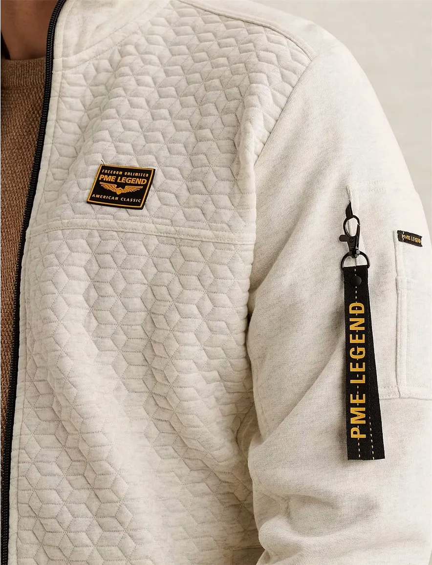 PME Legend interlock vest rits creme