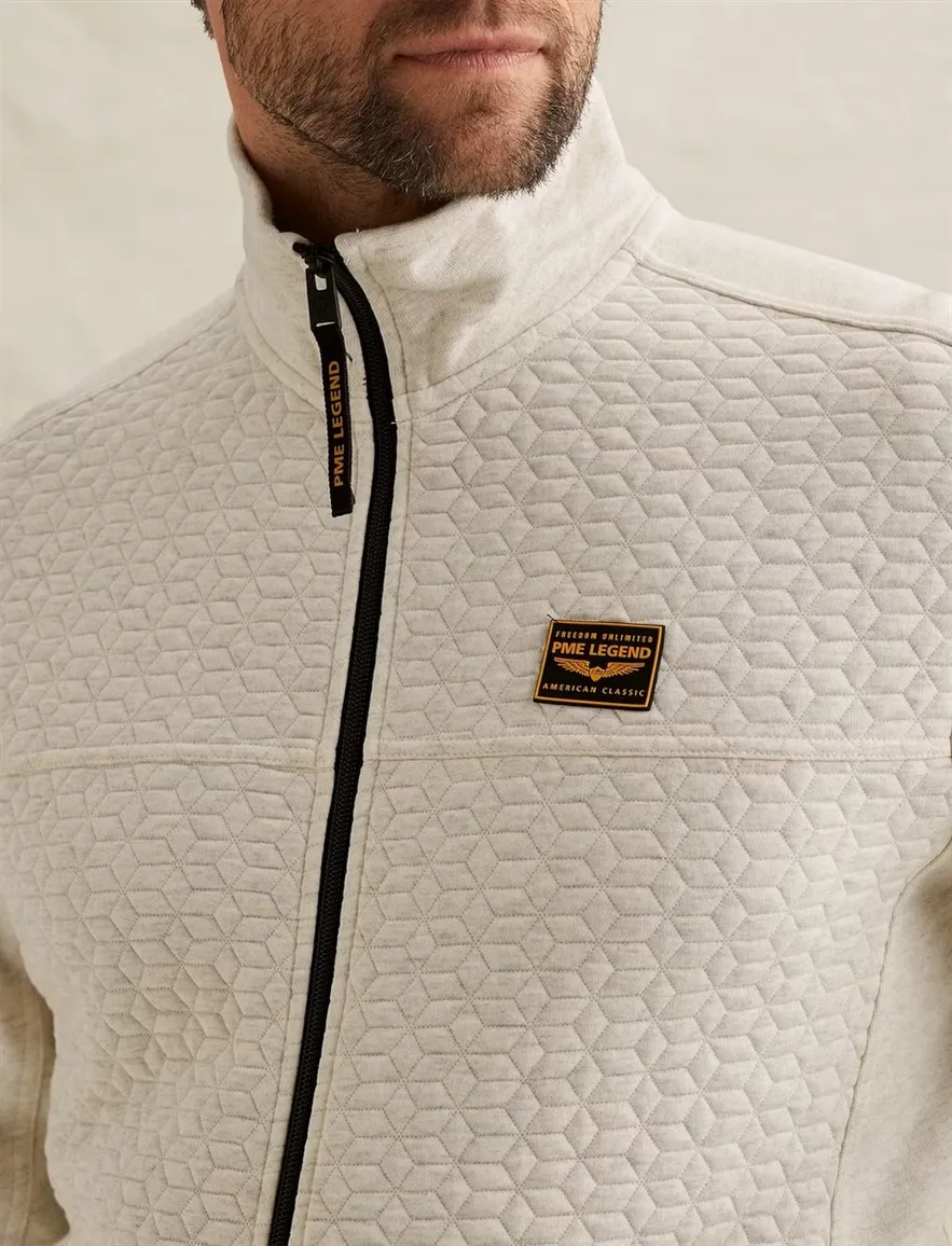 PME Legend interlock vest rits creme