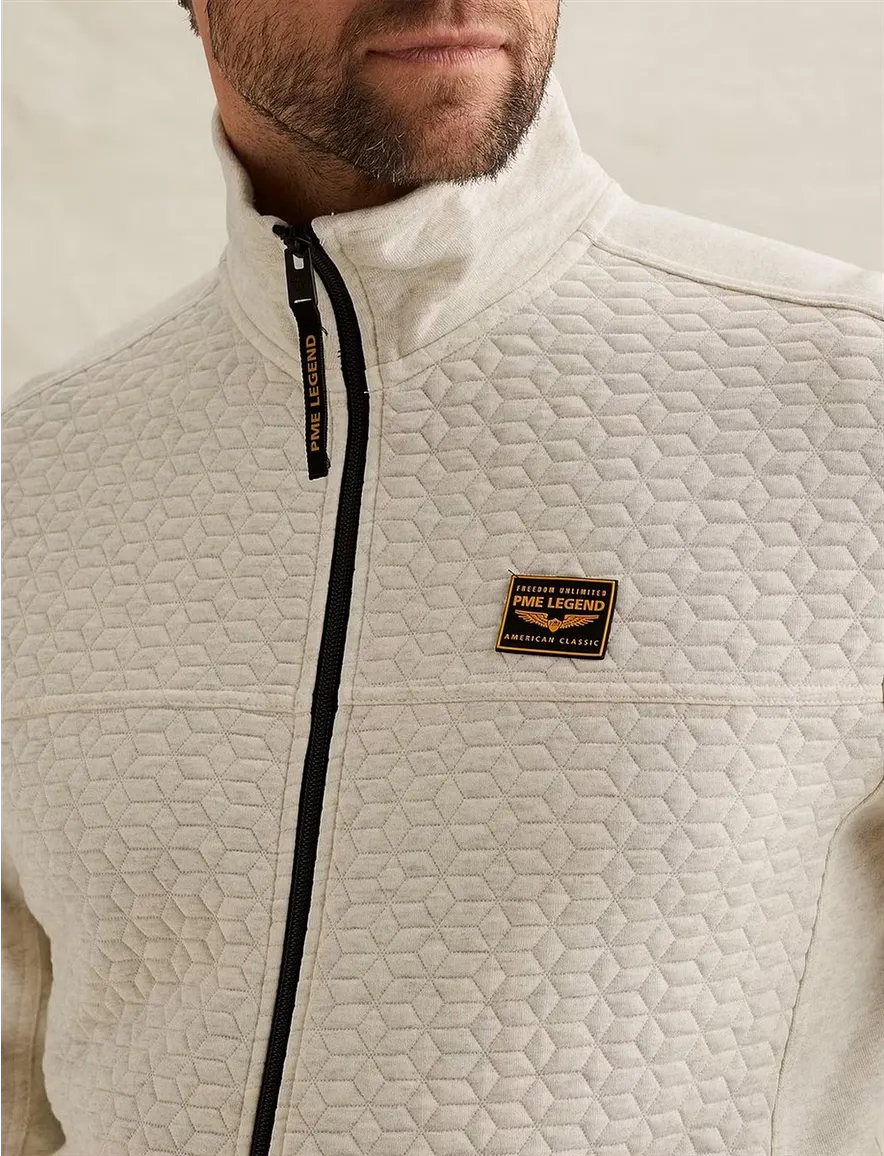 PME Legend interlock vest rits creme