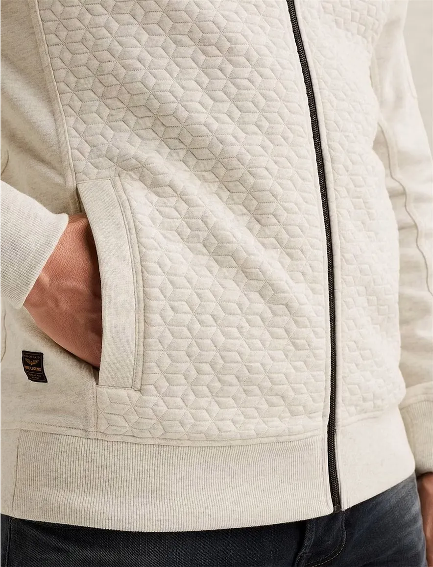 PME Legend interlock vest rits creme