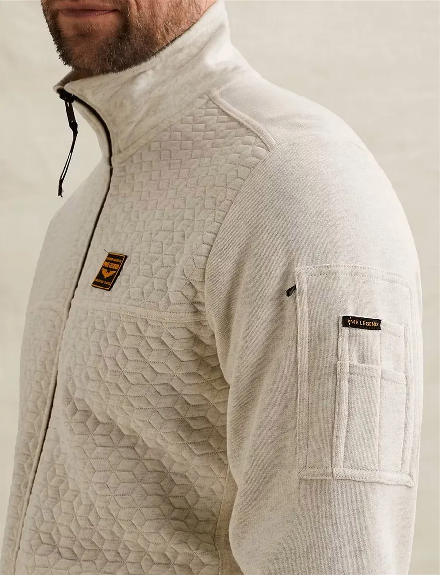 PME Legend interlock vest rits creme