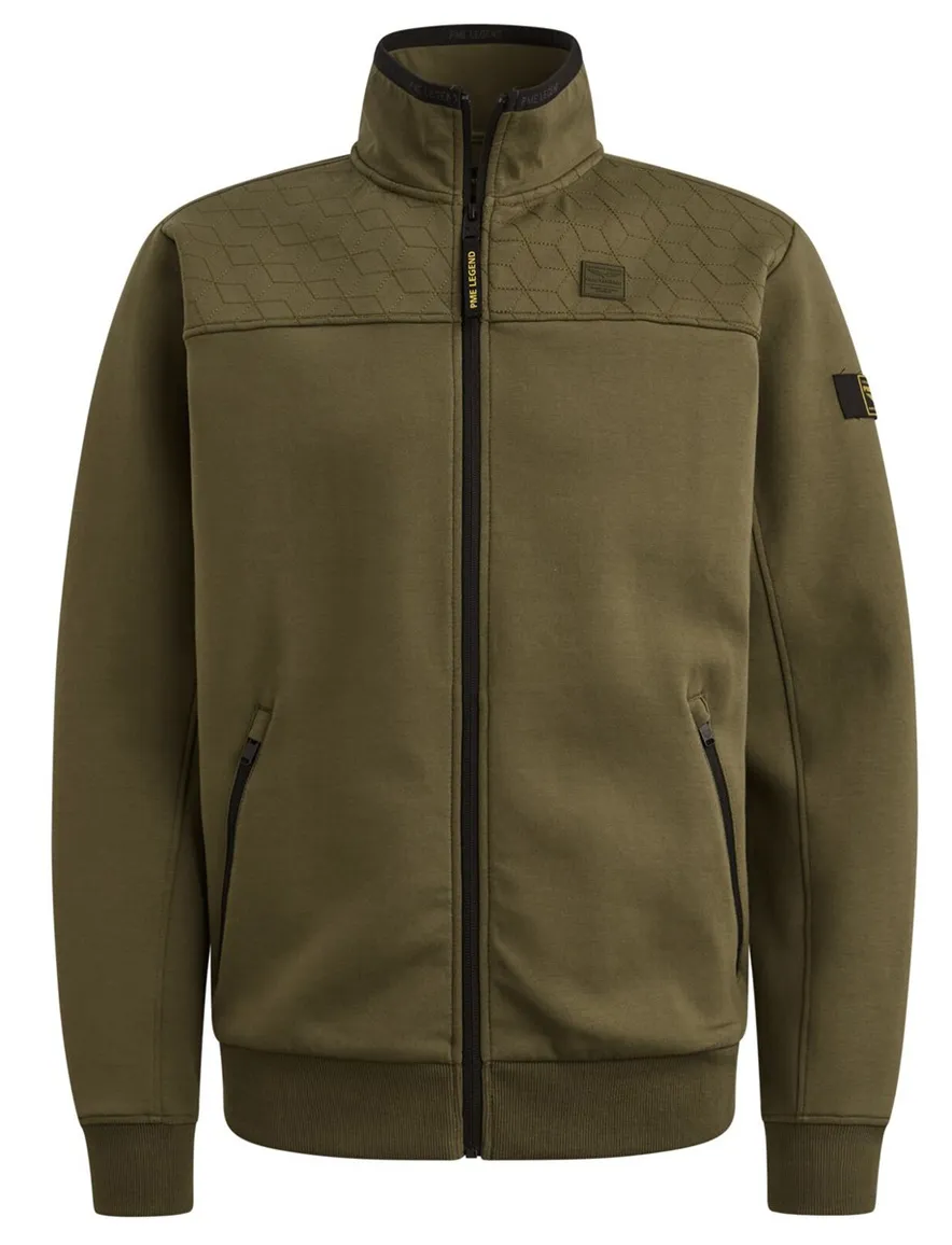 PME Legend vest donkergroen structuurelementen schouder