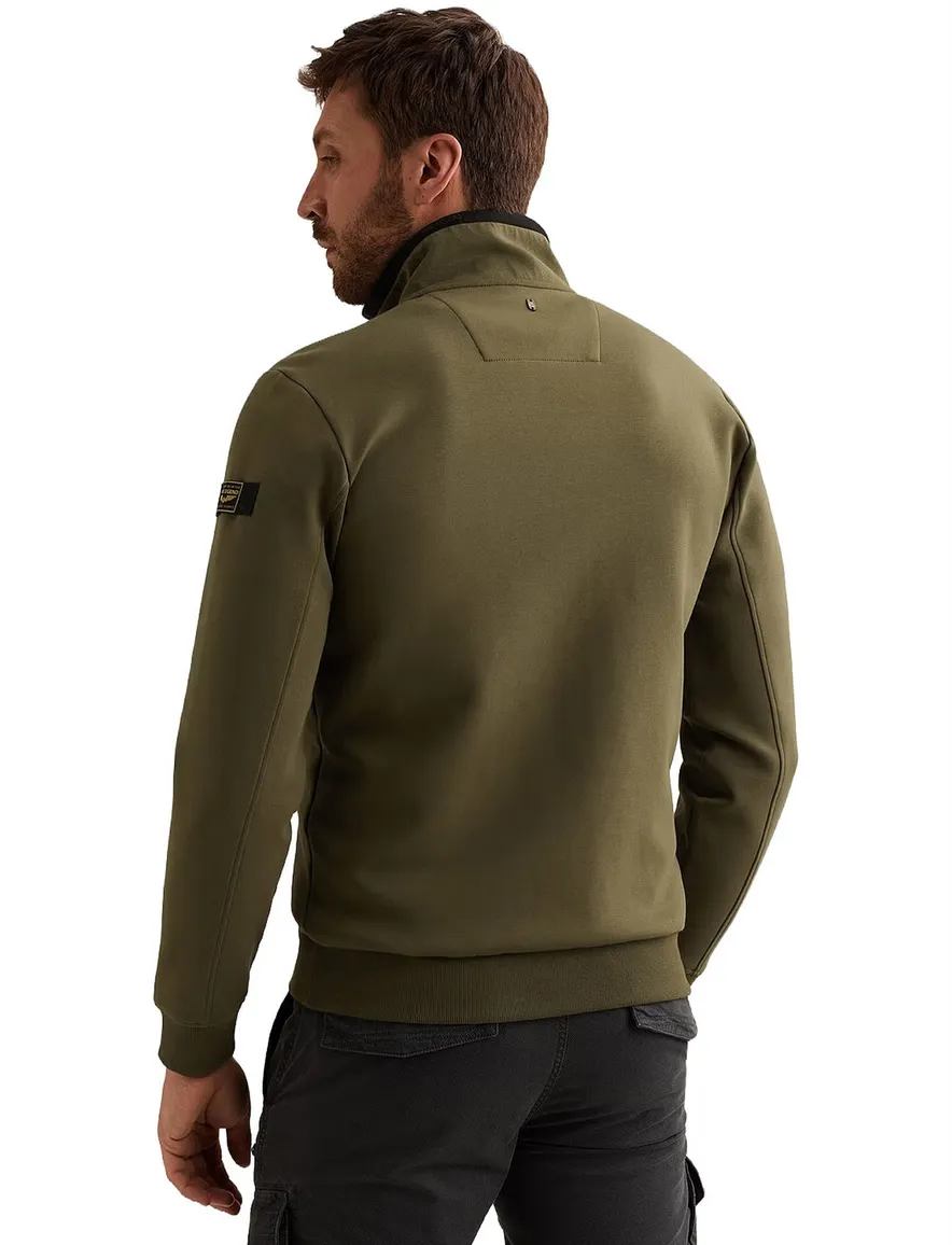 PME Legend Zip vest donkergroen interlock