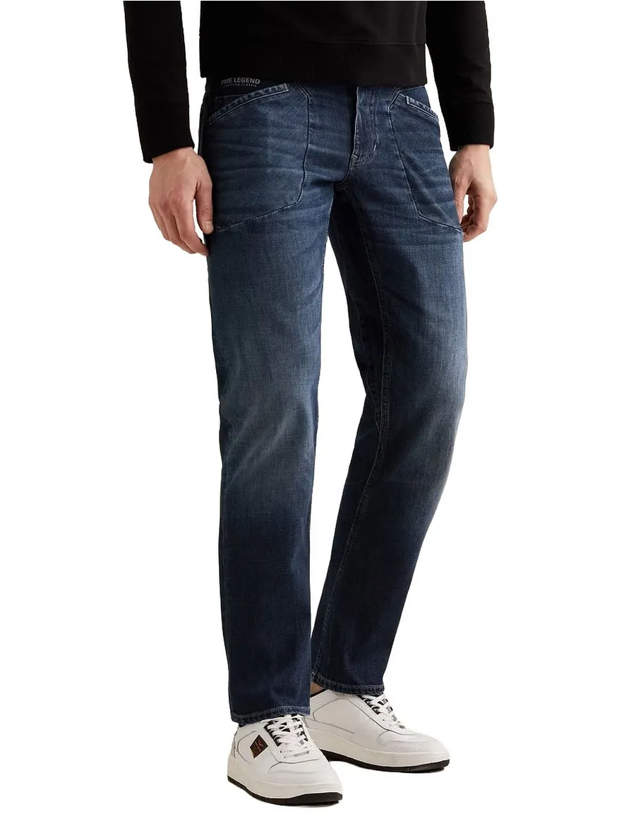 Donkerblauwe PME Legend Aviator 5-pocket jeans