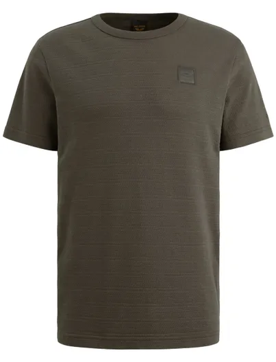 PME Legend T-shirt PME Legend groen gestreept katoen