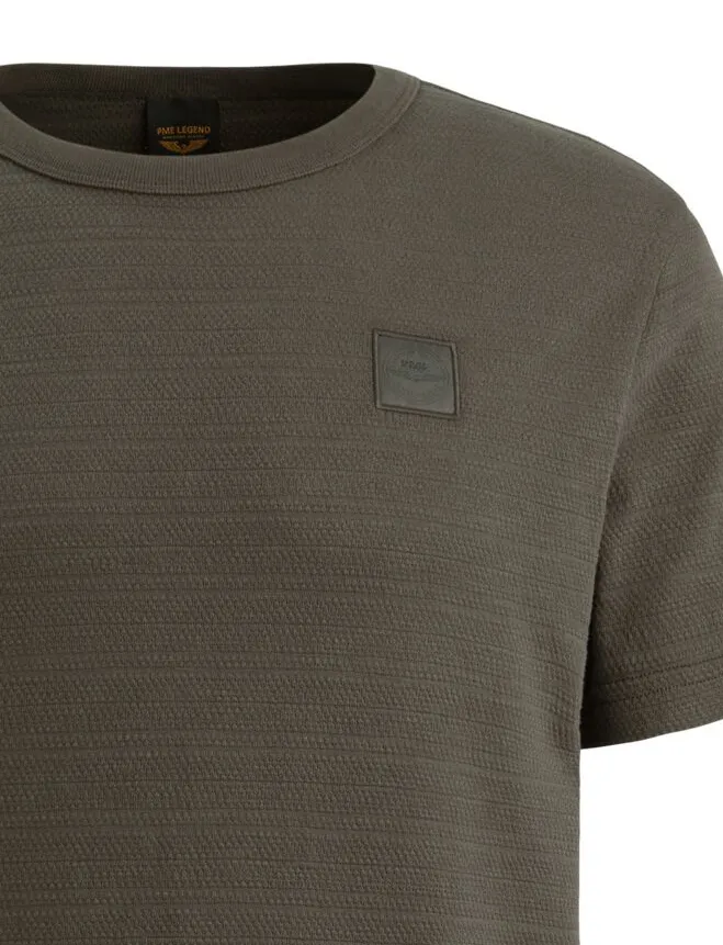 T-shirt PME Legend donkergroen gestreept