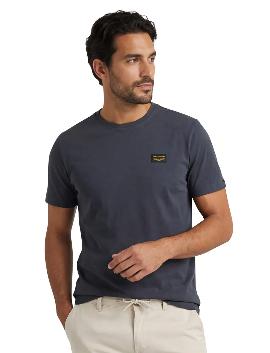 T-shirt PME Legend donkerblauw katoen