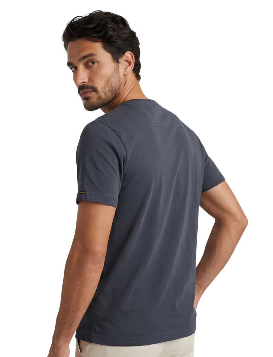 T-shirt PME Legend donkerblauw katoen