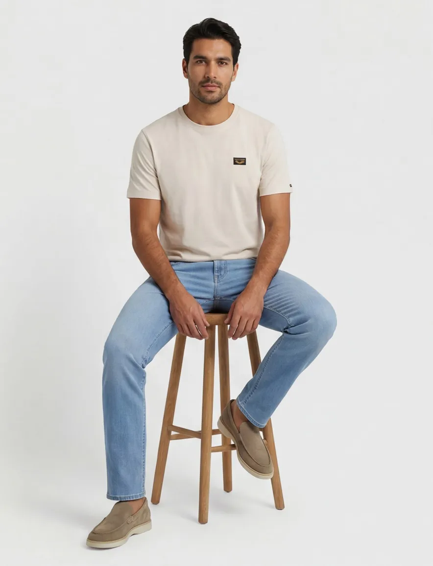 T-shirt PME Legend creme katoen