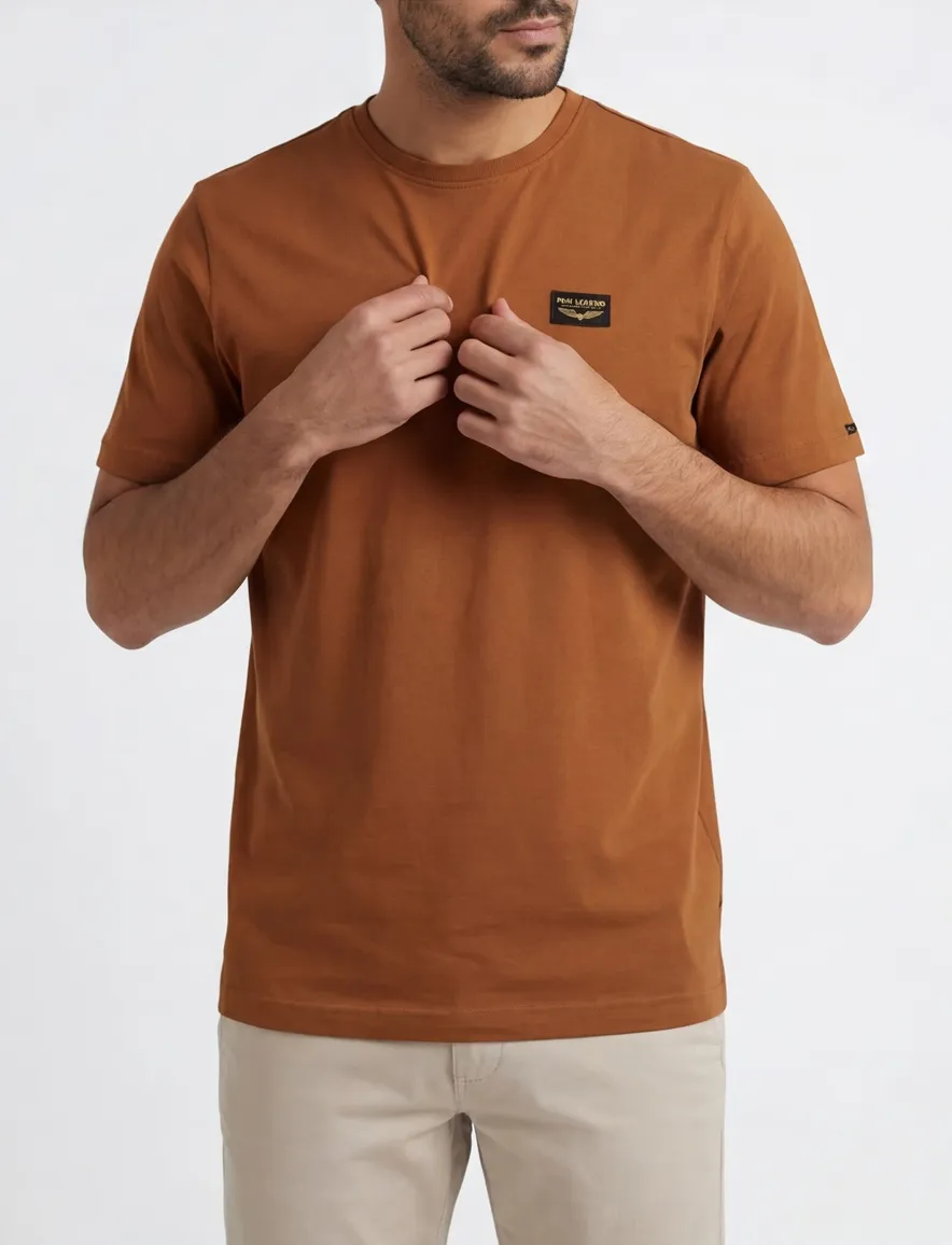 T-shirt PME Legend oranje katoen