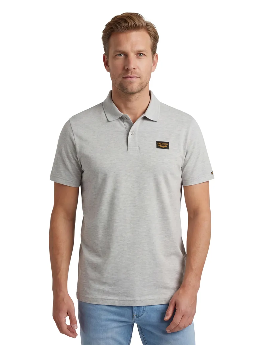 T-shirt grijs PME Legend ronde hals gemêleerd