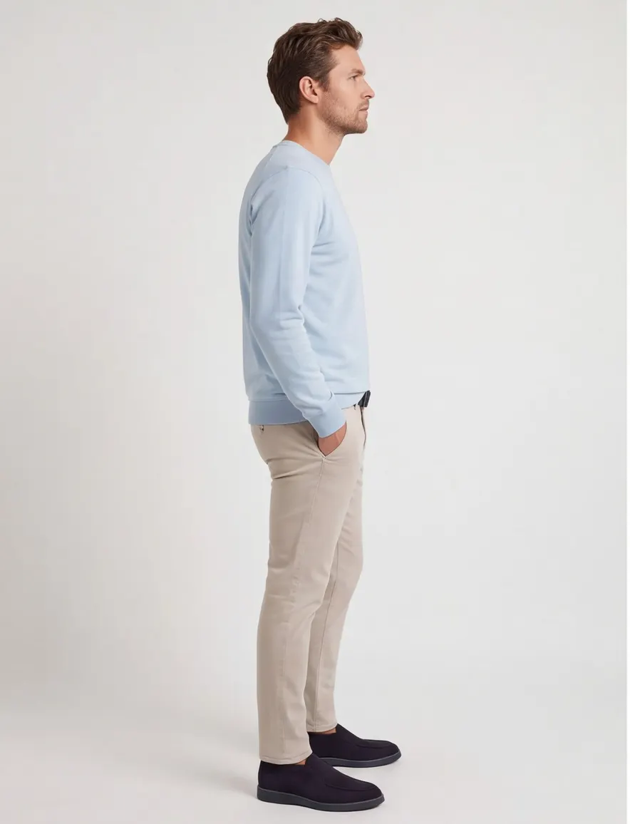 PME Legend lichtblauwe sweater American Classic casual
