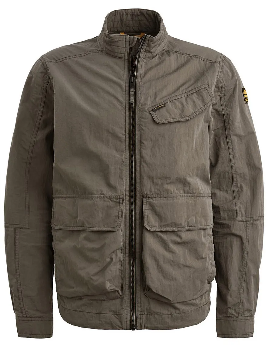 Bruine jas PME Legend Cargo grijs zakken normale fit rits