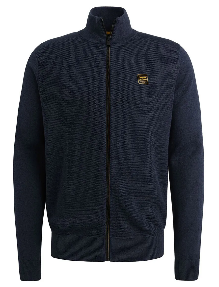 PME Legend Vest donkerblauw modal structuur