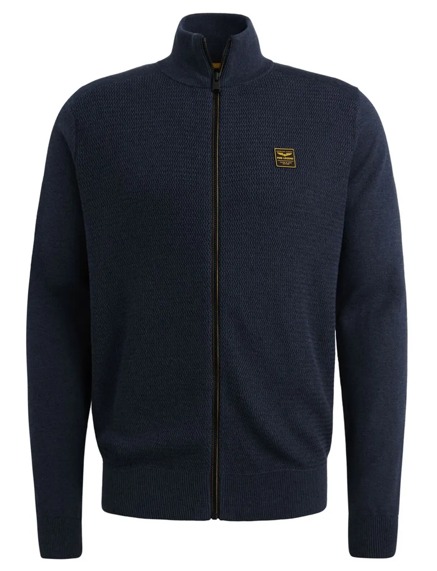 PME Legend vest donkerblauw structuur