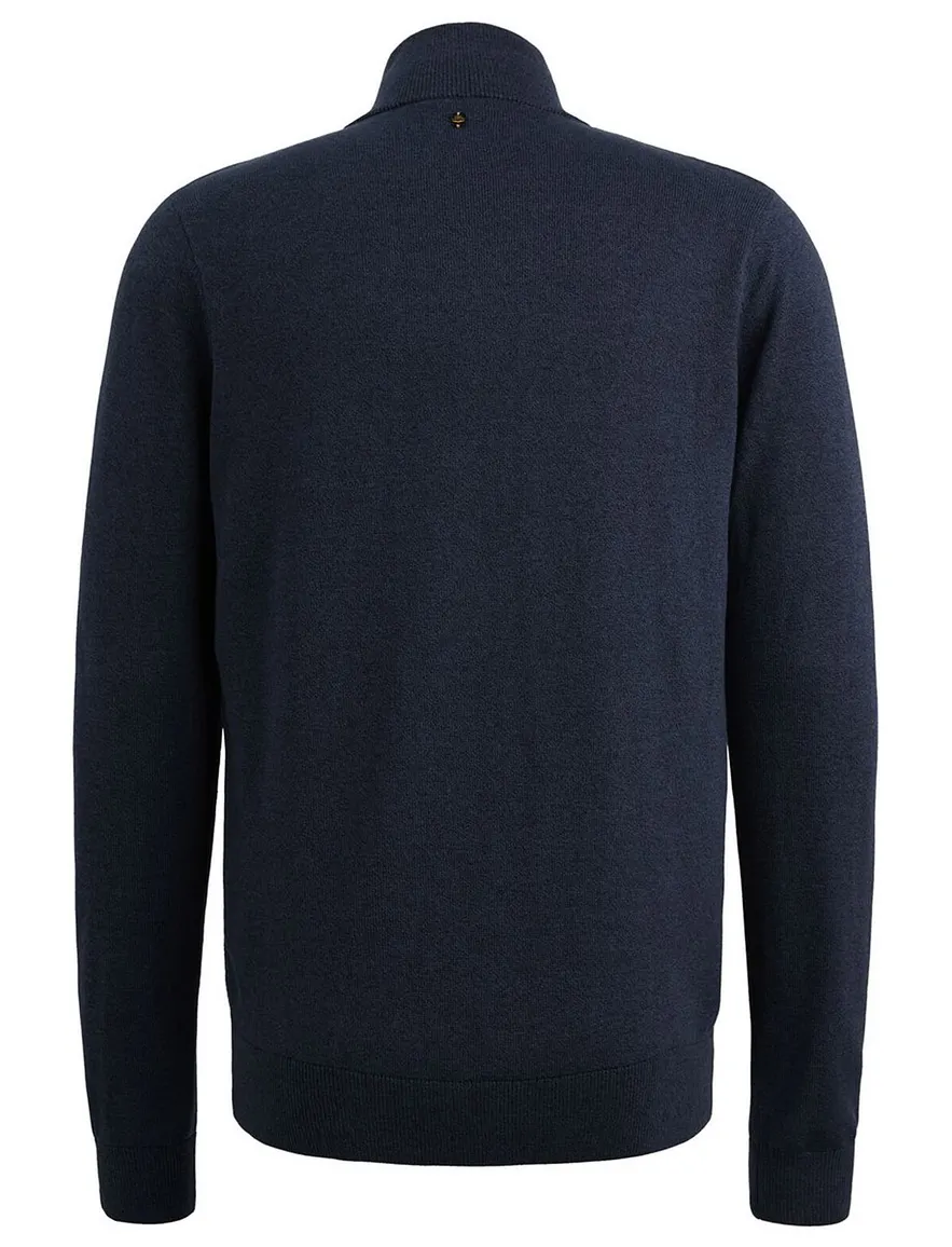 PME Legend Vest donkerblauw modal structuur