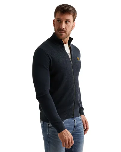 PME Legend Vest donkerblauw PME Legend opstaande kraag structuur