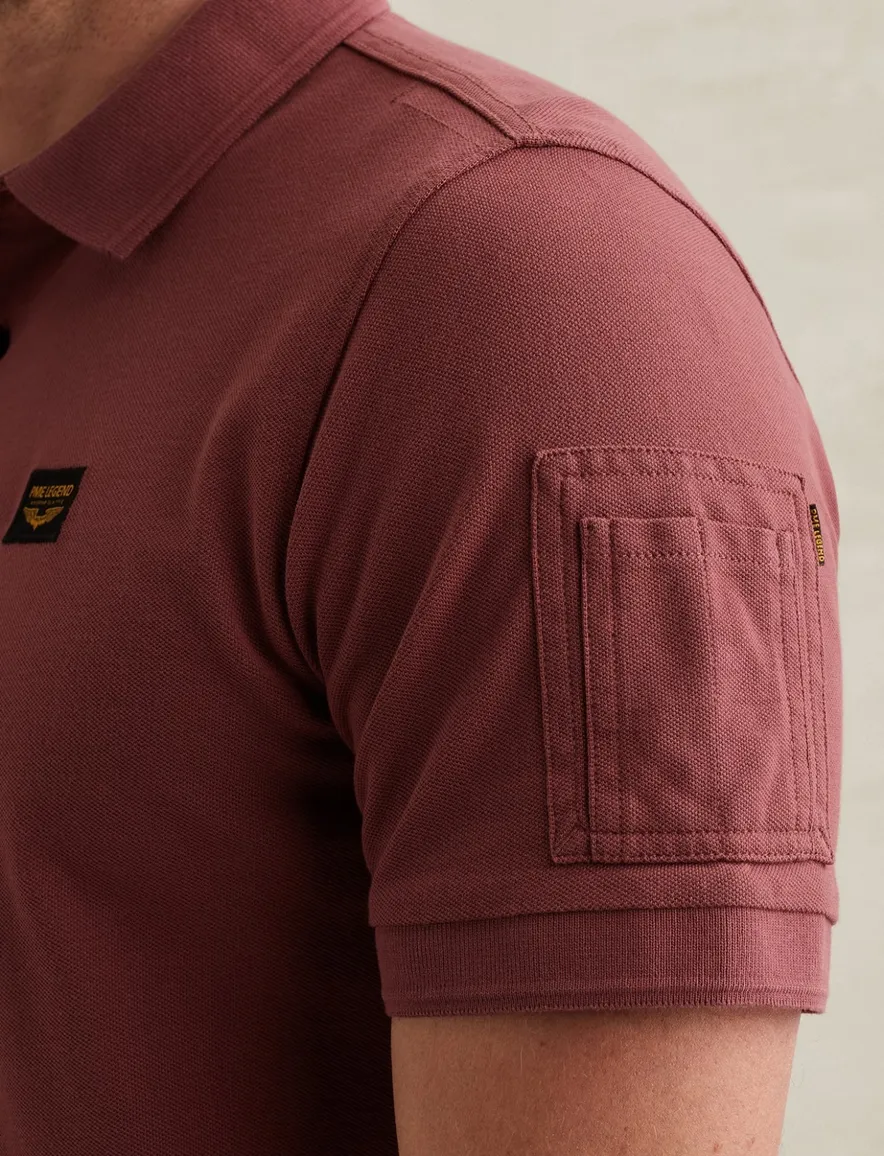 Poloshirt PME Legend rood katoen wijde fit