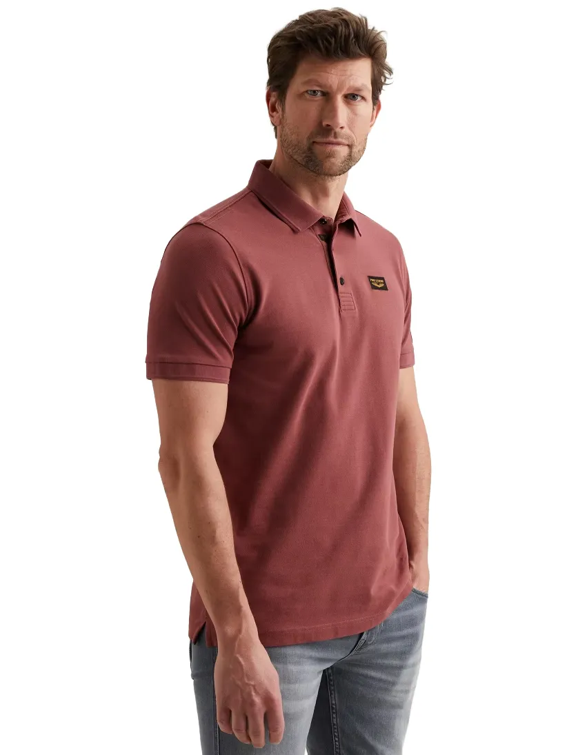 Poloshirt PME Legend rood katoen wijde fit