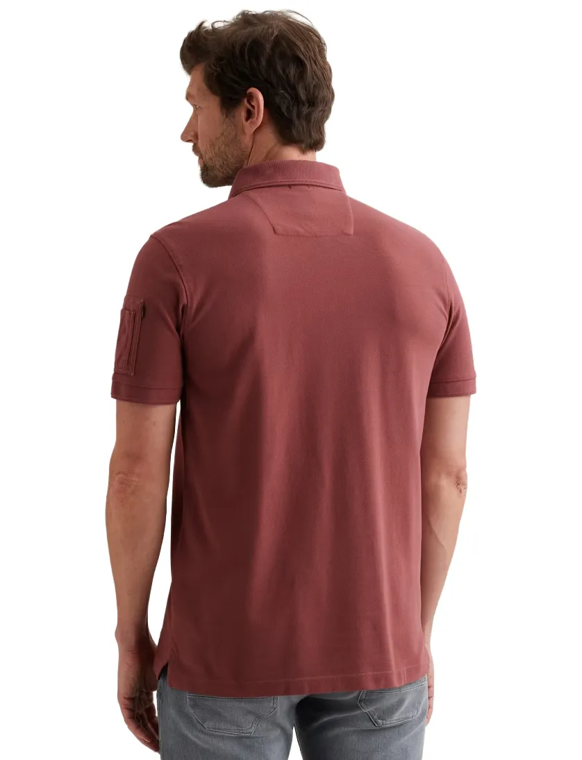 Poloshirt PME Legend rood katoen wijde fit