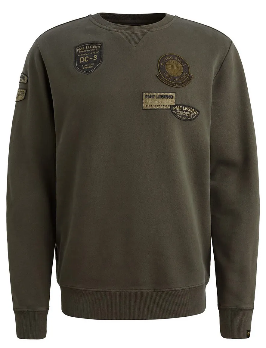 PME Legend sweater fleece donkergroen