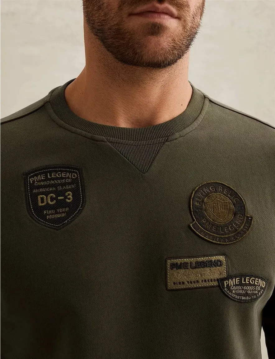 PME Legend sweater fleece donkergroen