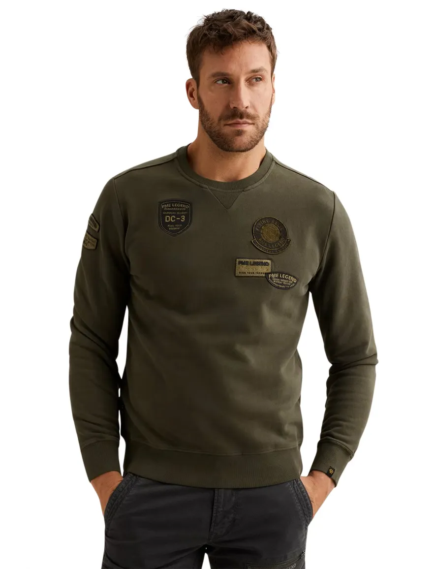 PME Legend sweater fleece donkergroen