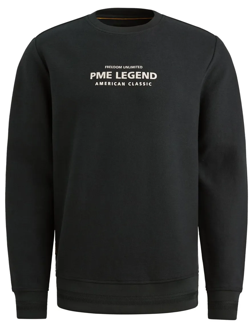 PME Legend sweater katoenblend zwart