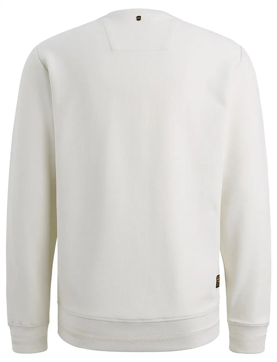 Creme sweater PME Legend katoenblend normale fit