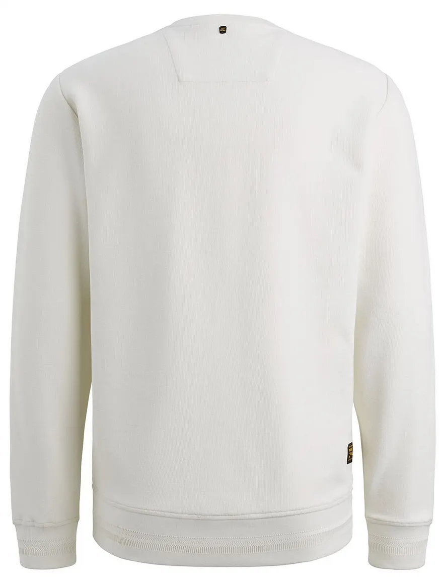 Creme sweater PME Legend katoenblend normale fit