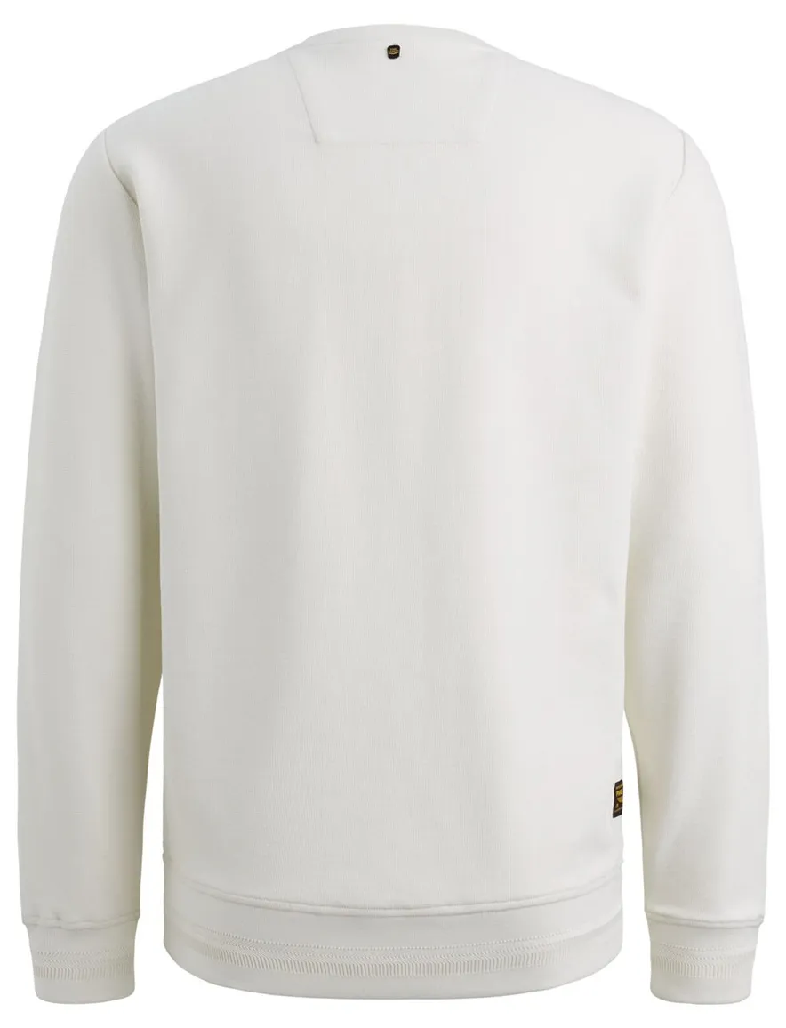 Witte sweater PME Legend katoenblend normale fit