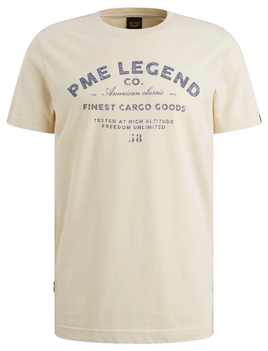 PME Legend t-shirt jersey katoen creme