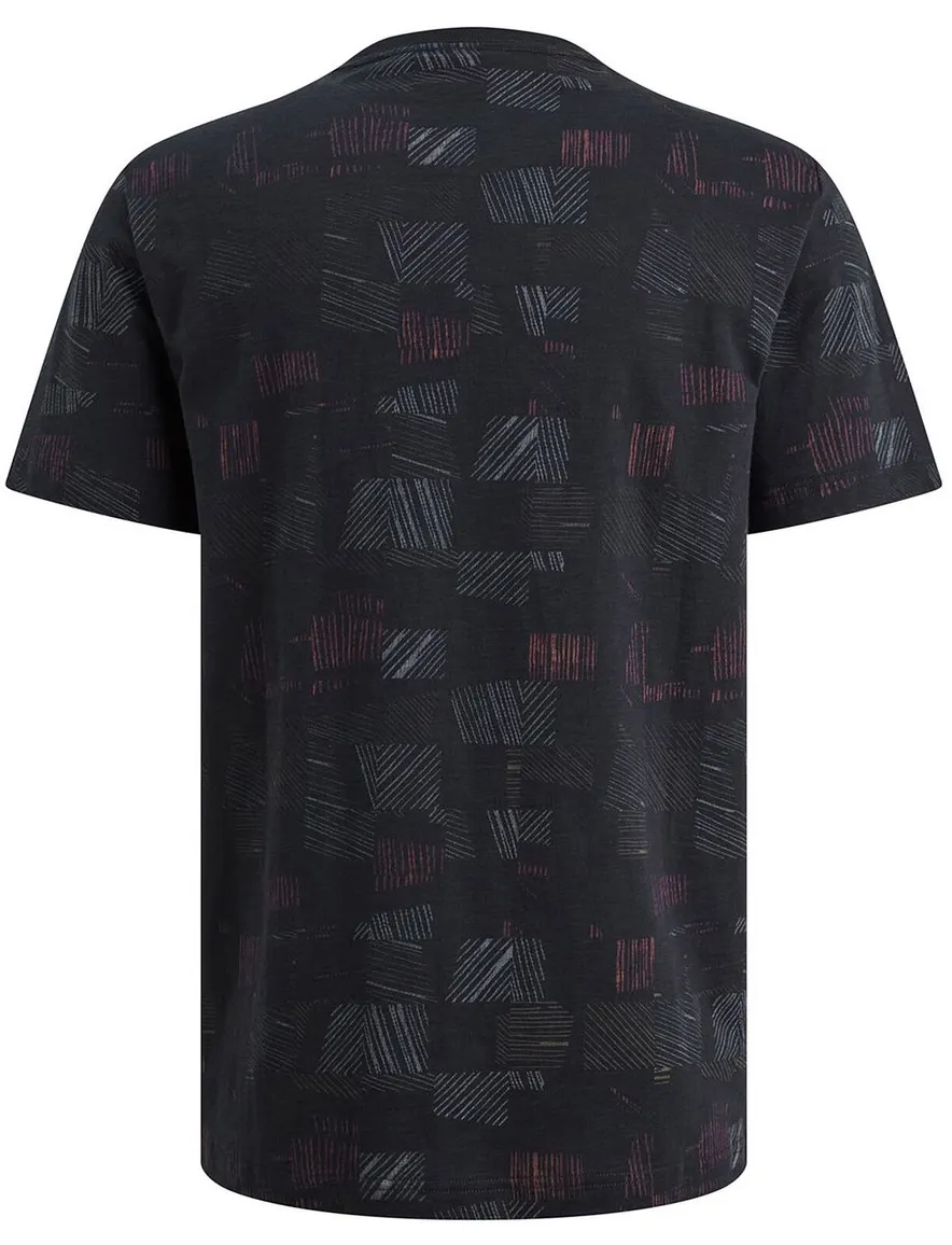 Navy geprint t-shirt PME Legend normale fit