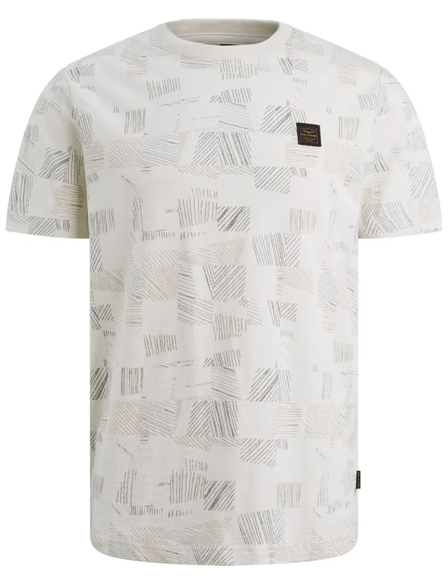 Creme print t-shirt PME Legend normale fit