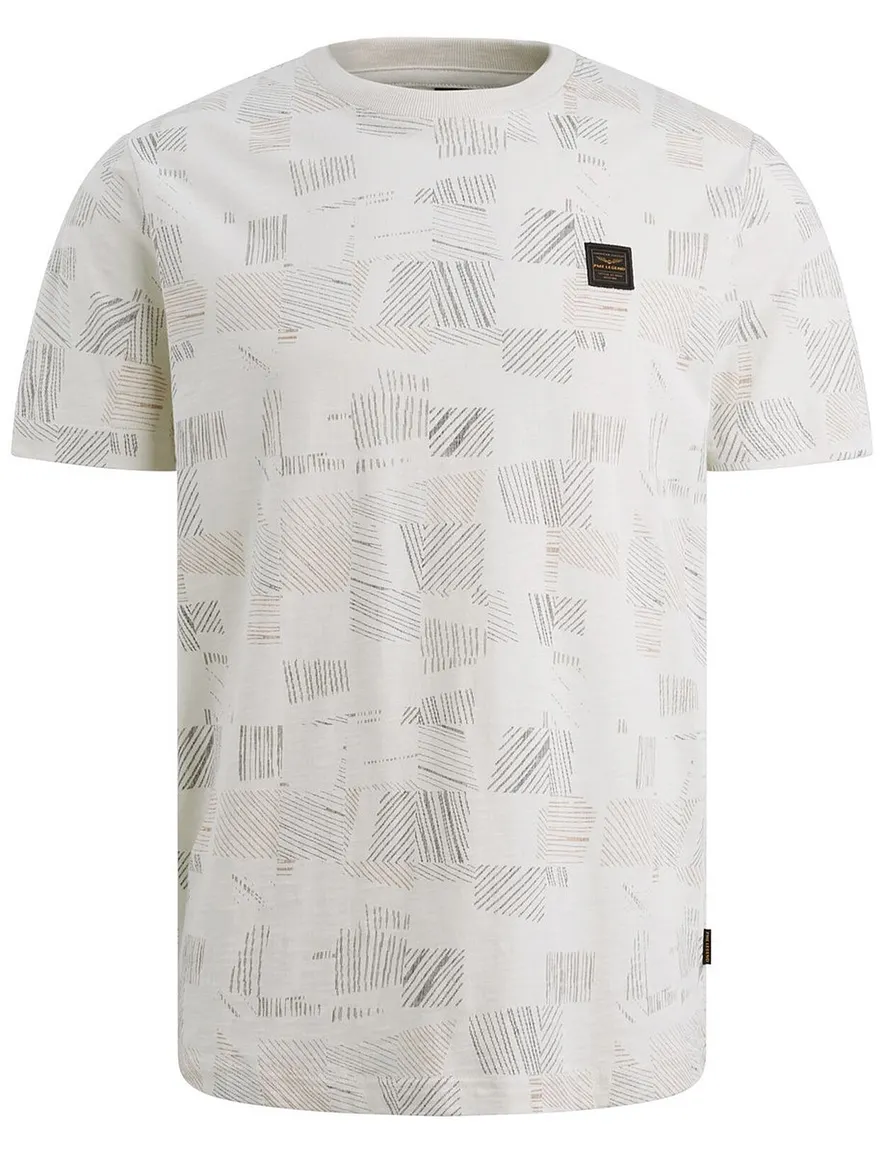 Creme print t-shirt PME Legend normale fit