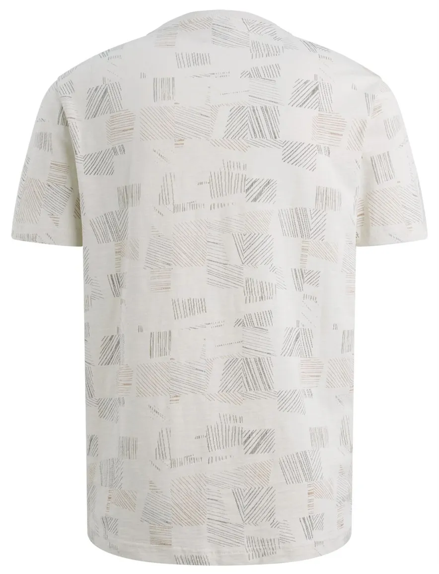 Creme print t-shirt PME Legend normale fit