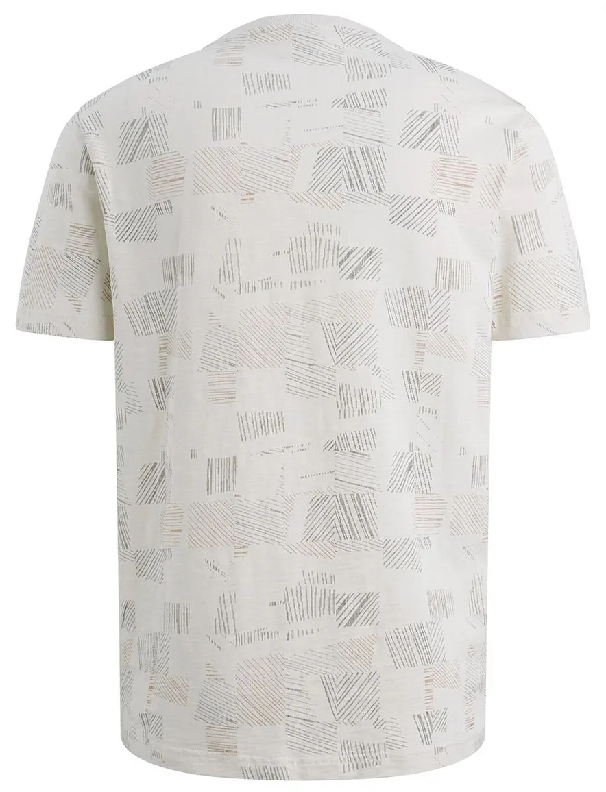 Creme print t-shirt PME Legend normale fit
