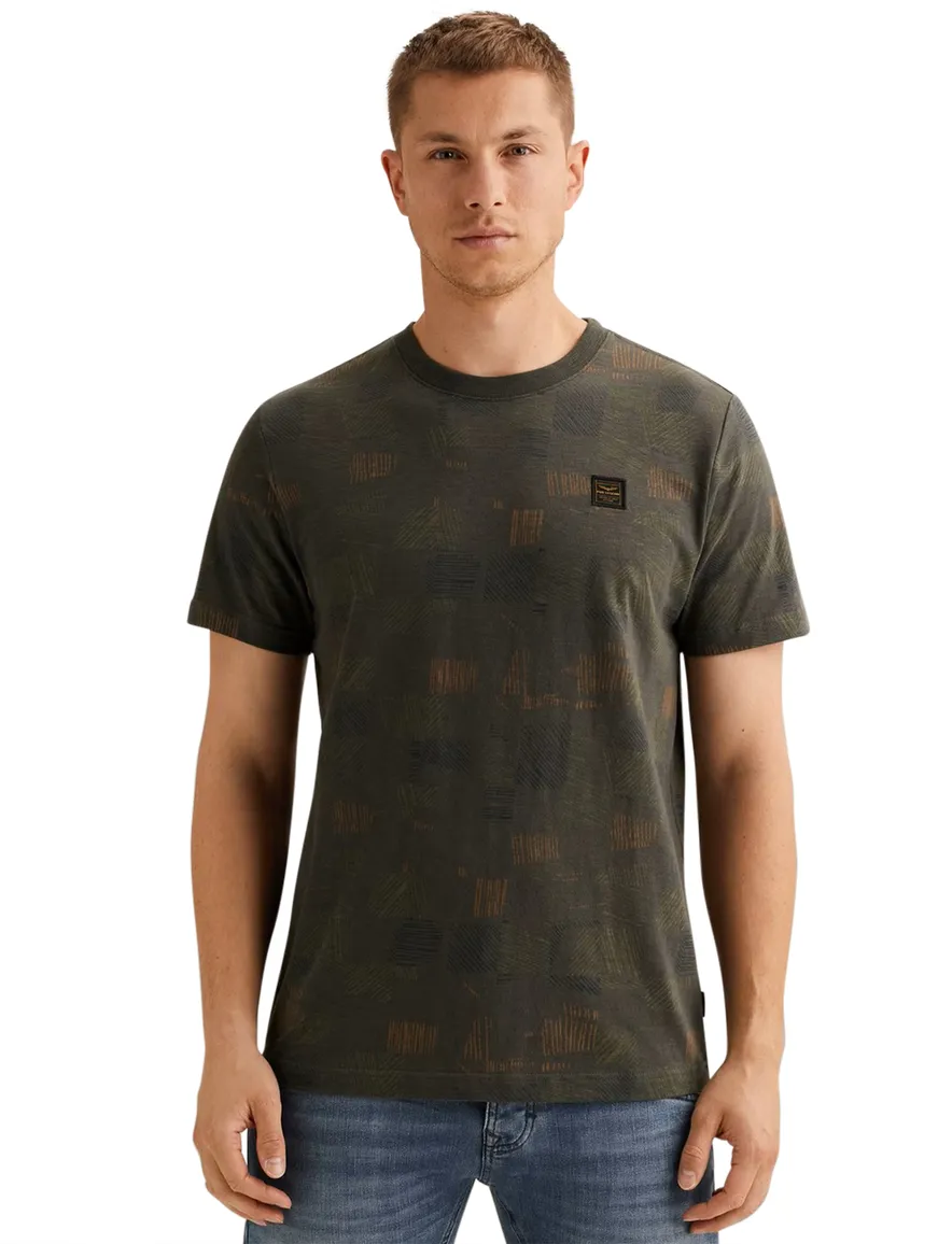 PME Legend t-shirt print donkergroen