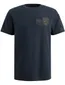 Navy t-shirt PME Legend embleem normale fit