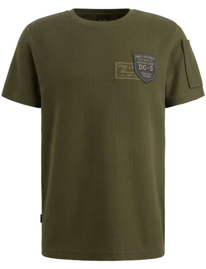 PME Legend Donkergroen t-shirt PME Legend normale fit