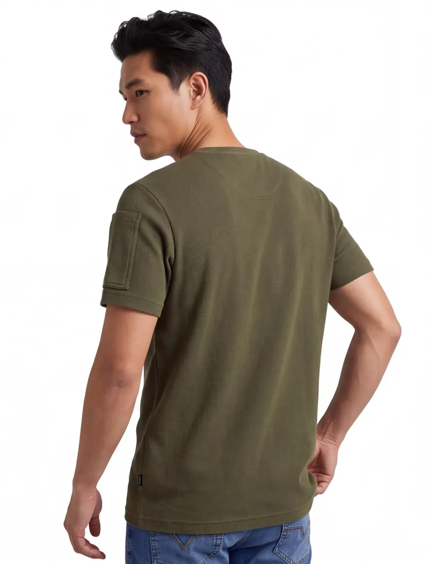 Donkergroen t-shirt PME Legend normale fit