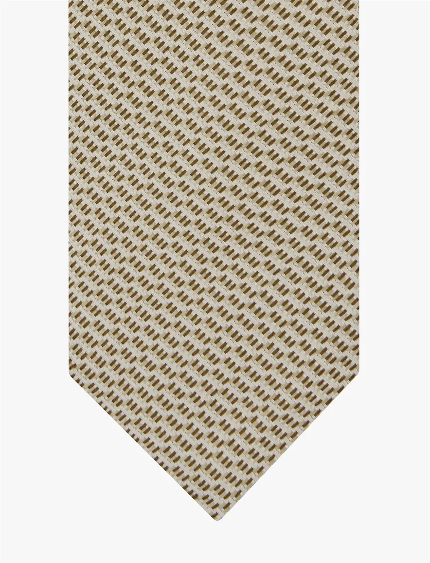 Profuomo stropdas bruin geprint