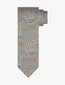 Lichtblauwe zijden das Profuomo met bruin paisley patroon