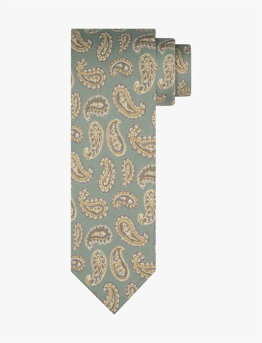 Profuomo stropdas groen met print
