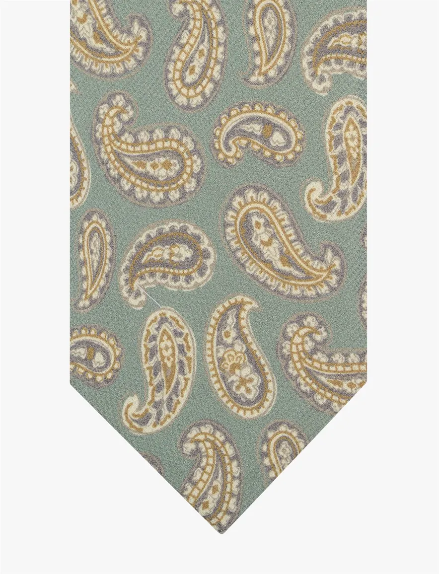 Profuomo stropdas groen met print