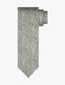 Groene zijden das Profuomo met lichtblauw floral patroon