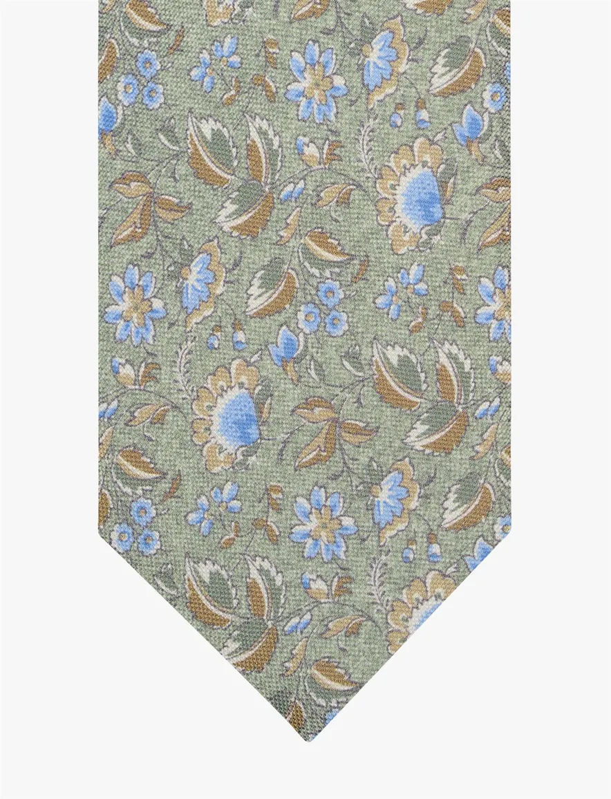 Profuomo stropdas groen met print