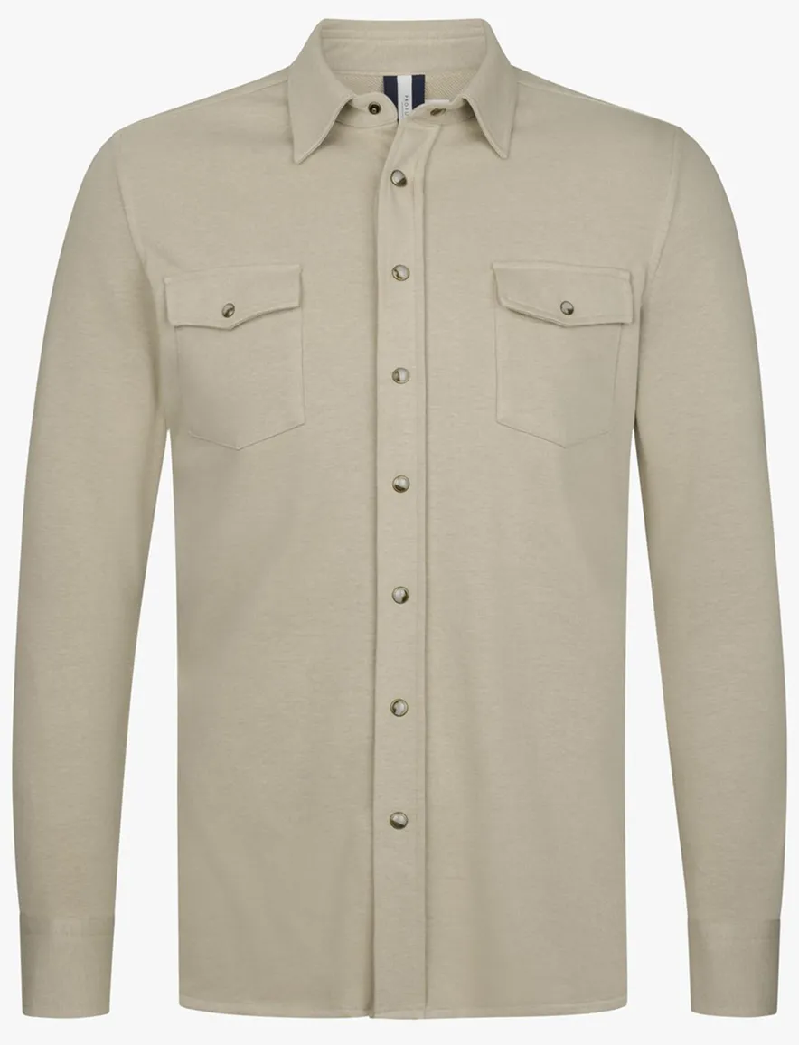 Beige overshirt Profuomo dubbele borstzak