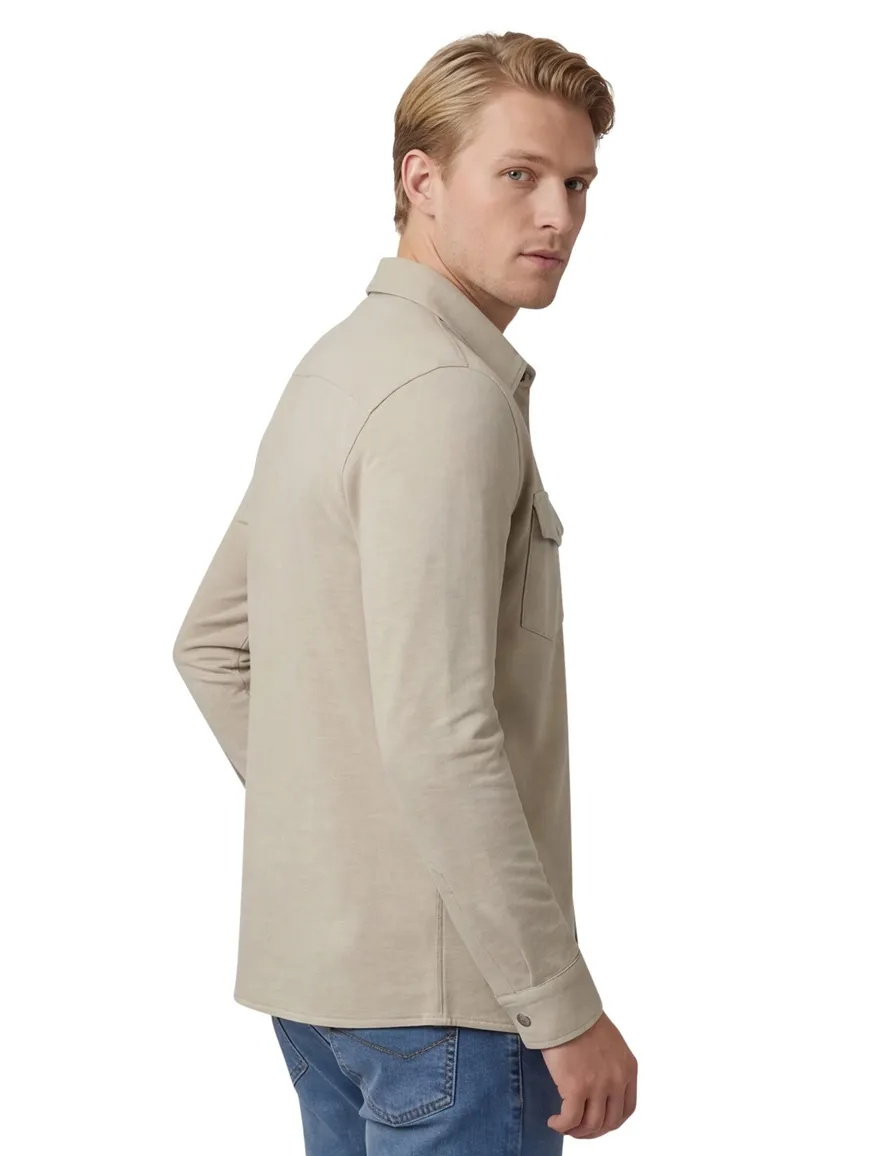 Beige overshirt Profuomo dubbele borstzak