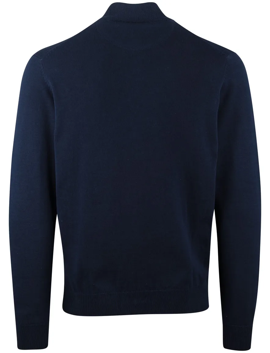 Portofino vest rits navy gemêleerd opstaande kraag